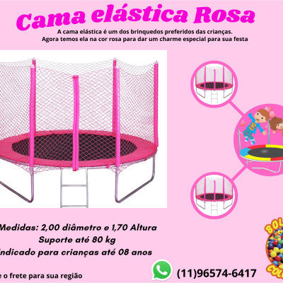 Cama Elástica Rosa